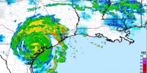 Hurricane Harvey radar snapshot.